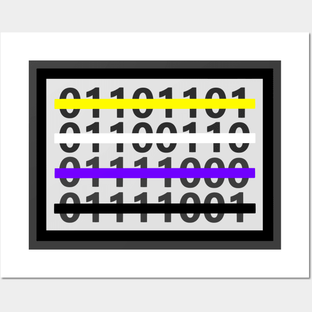 Discrete Nonbinary Flag Design Wall Art by Khaos Kaine